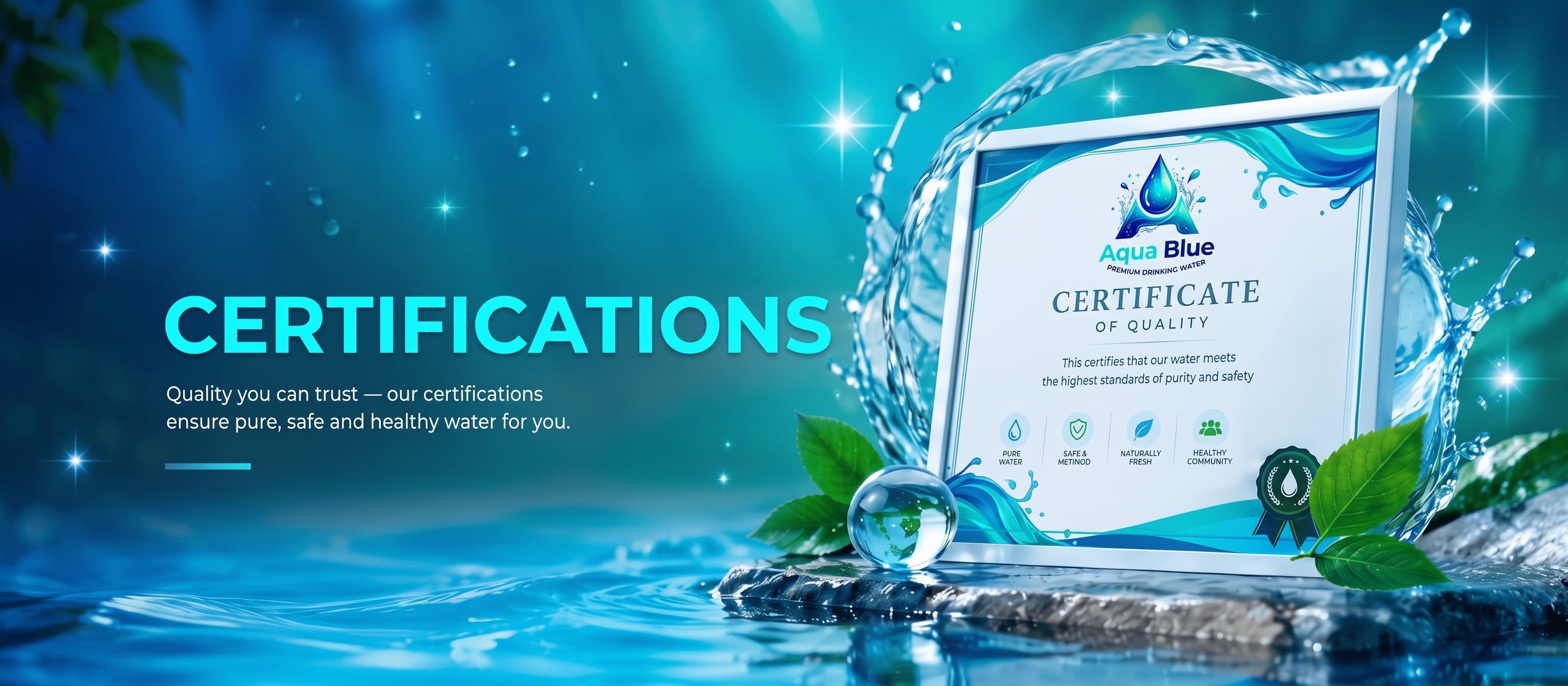 Aqua Blue certifications and quality assurance